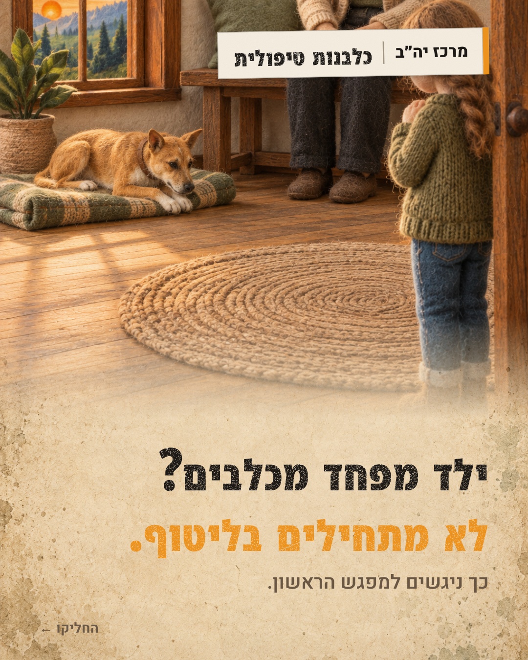 כשהילד רוצה להמשיך, אבל הכלב כבר לא